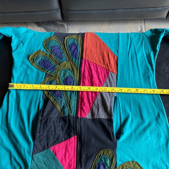 Leopards and Roses Funky Hippy/Boho Zippered Tunic/Hoodie - Size Large - Picture 12 of 13